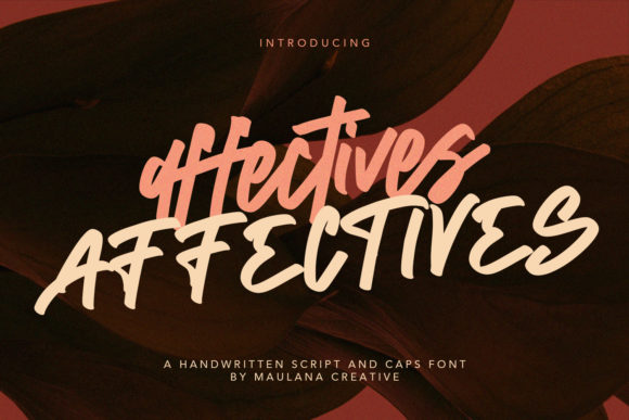 Affectives: A Script Font for Editorial Design