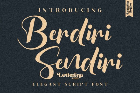 Berdiri Sendiri: A Graceful Script Font for Editorial Design
