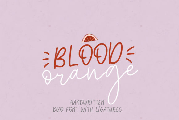 Blood Orange Duo: A Handwritten Font for Web