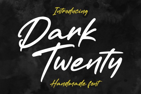 Dark Twenty Font for Handmade Makers