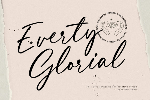 Everty Glorial: A Modern Script Font for Editorial Design