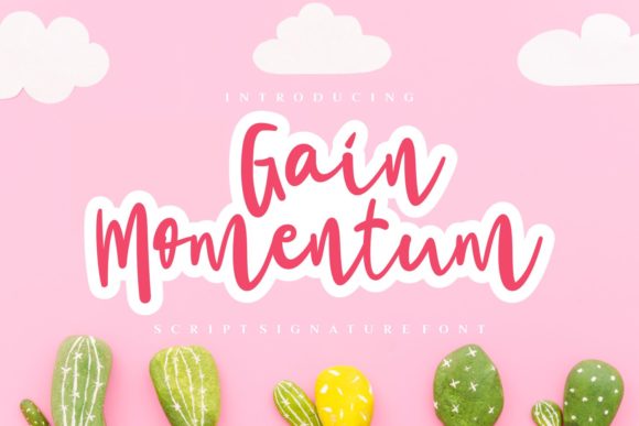 Gain Momentum: A Handwritten Font for Editorial Calm