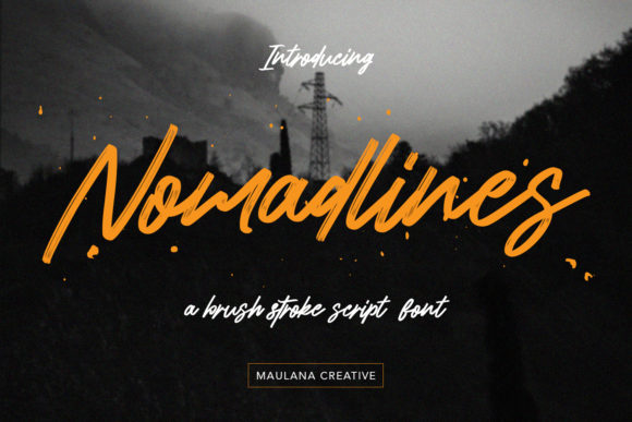 Nomadlines: A Bold Script Font for Editorial Design