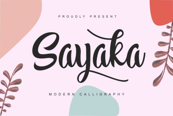Sayaka Font: Elegant Script for Handmade Brands